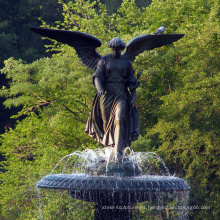 fuente de agua de bronce de alta calidad con angel